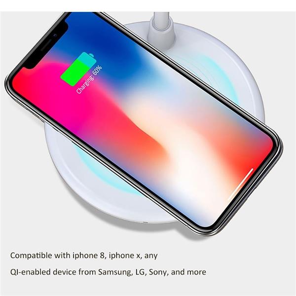 Grote foto drphone smartsound 3 in 1 lamp smart speaker nachtlamp draadloos laden bluetooth 5.0 b telecommunicatie opladers en autoladers