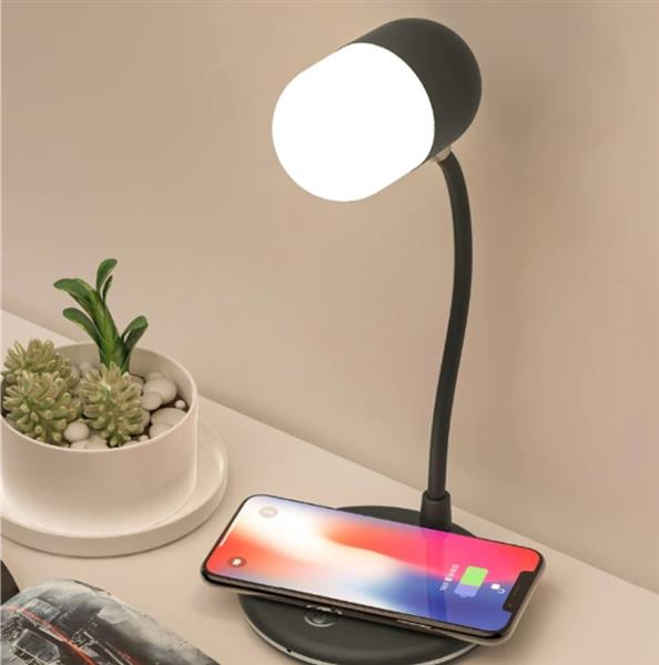 Grote foto drphone smartsound 3 in 1 lamp smart speaker nachtlamp draadloos laden bluetooth 5.0 b telecommunicatie opladers en autoladers