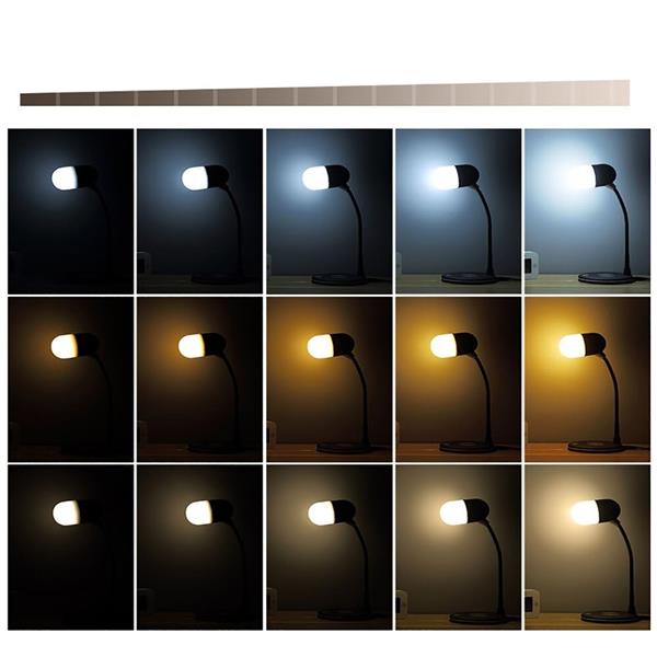 Grote foto drphone smartsound 3 in 1 lamp smart speaker nachtlamp draadloos laden bluetooth 5.0 b telecommunicatie opladers en autoladers