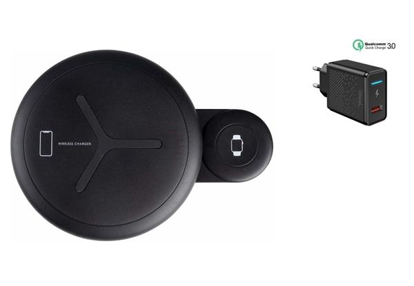 Grote foto drphone reform inklapbare 2 in 1 wireless qi lader draadloos laden voor apple watch en iphone telecommunicatie opladers en autoladers