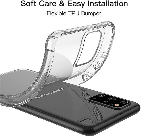 Grote foto drphone samsung s20 plus tpu hoesje siliconen bumper case met verstevigde randen vier hoeken telecommunicatie mobieltjes