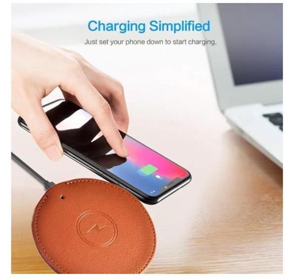 Grote foto drphone qla3 wireless qi 18w 9v 2a snellader draadloze lader pu leder voor o.a ios andro telecommunicatie opladers en autoladers