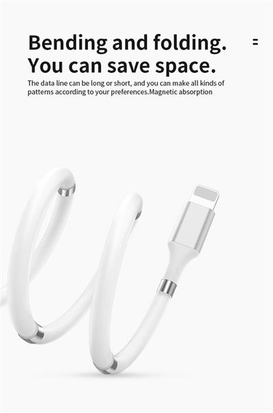 Grote foto drphone mag1 usb c 3a kabel type c magnetisch oprolsysteem 1 meter oplaadkabel wit telecommunicatie opladers en autoladers