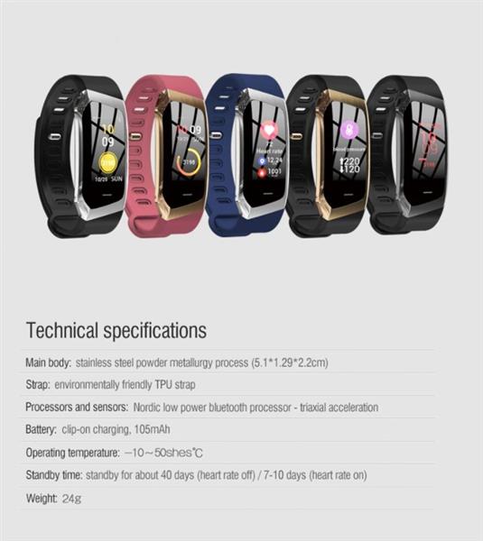 Grote foto drphone ladies x2 smartwatch voor vrouwen bloeddrukmeter stappenteller hartslagmeter zwart kleding dames horloges