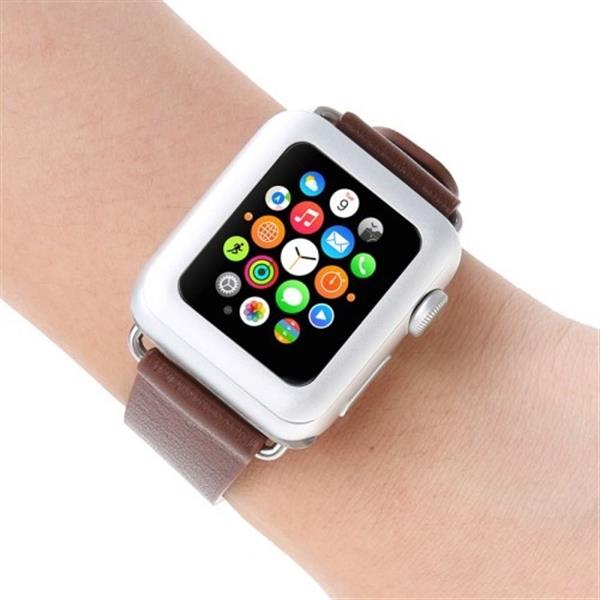 Grote foto 0.2mm 8 9h metaal full covered tempered glas voor apple watch 42mm zilver telecommunicatie mobieltjes