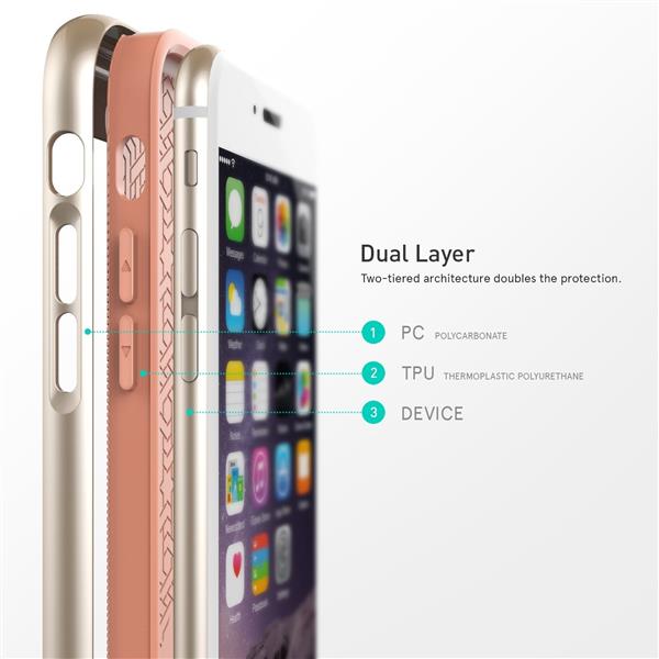 Grote foto caseology wavelength series iphone 6s 6 plus coral pink iphone 6s 6 plus screenprotector telecommunicatie mobieltjes