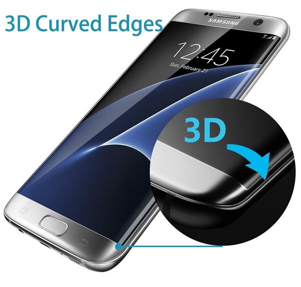 Grote foto professionele samsung galaxy s7 edge tempered glass 3d design full screen coverage goud telecommunicatie mobieltjes