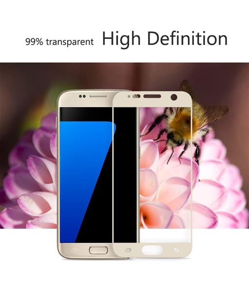 Grote foto samsung galaxy s7 edge 3d full coverage flexibele anti shock screen protector goud telecommunicatie mobieltjes