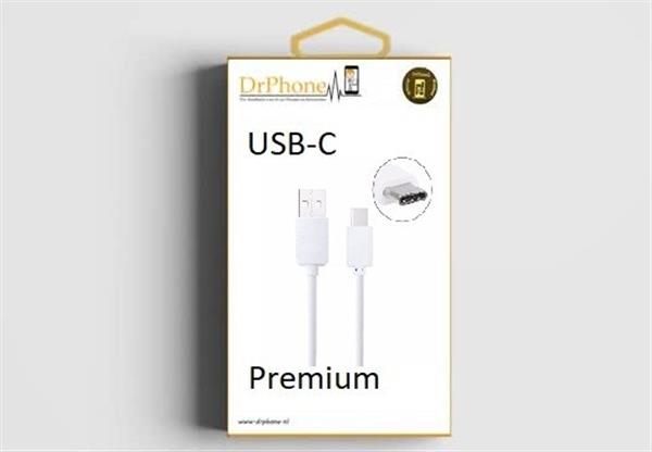 Grote foto 1 meter gecertificeerd type c usb kabel wit telecommunicatie opladers en autoladers