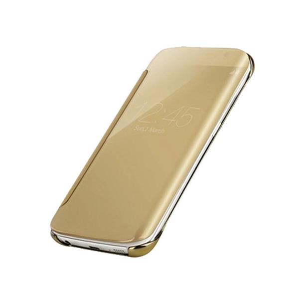 Grote foto samsung s7 drphone smart sleep clear view flip mirror cover goud telecommunicatie mobieltjes