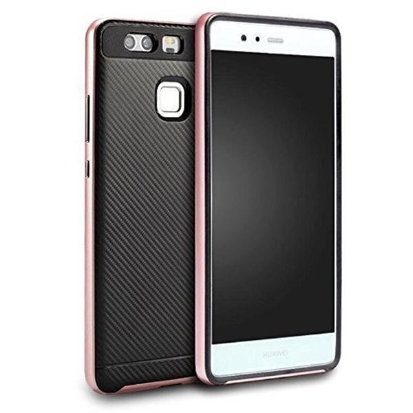 Grote foto u.case brand premium huawei p9 case rose goud tempered glass screen protector telecommunicatie mobieltjes