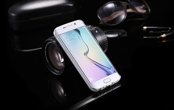 Grote foto samsung galaxy s6 edge dual tpu case 360 graden cover 2 in 1 transparant telecommunicatie mobieltjes