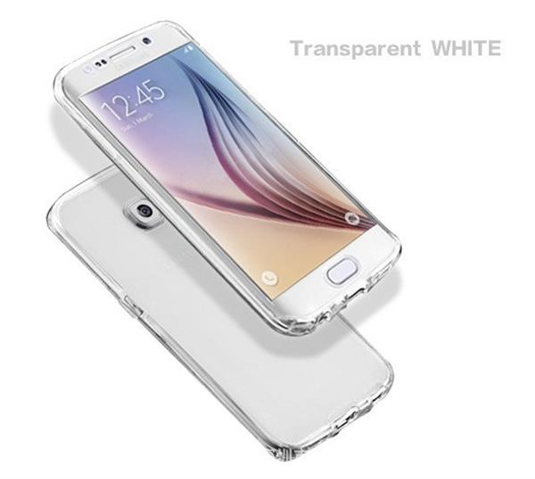 Grote foto samsung galaxy s6 edge dual tpu case 360 graden cover 2 in 1 transparant telecommunicatie mobieltjes