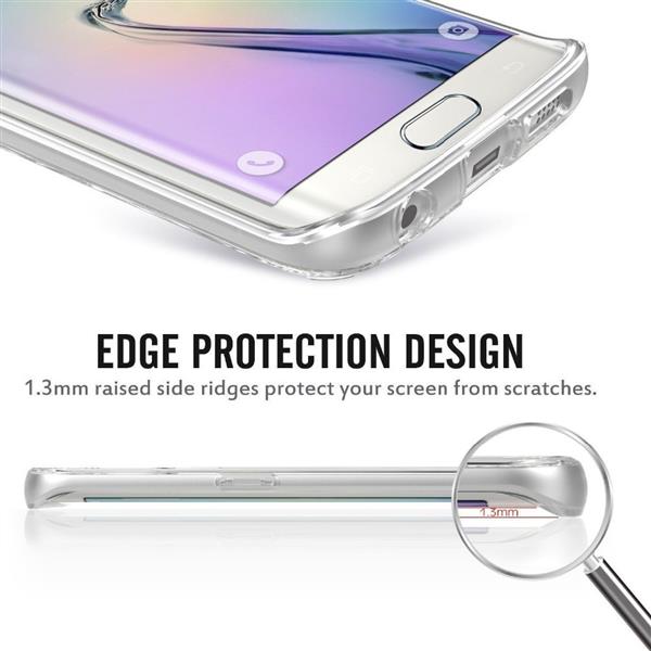 Grote foto samsung galaxy s6 edge dual tpu case 360 graden cover 2 in 1 transparant telecommunicatie mobieltjes