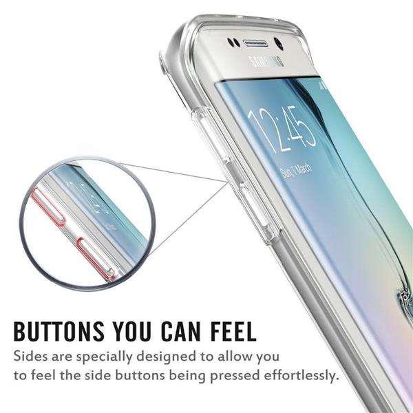 Grote foto samsung galaxy s6 edge dual tpu case 360 graden cover 2 in 1 transparant telecommunicatie mobieltjes