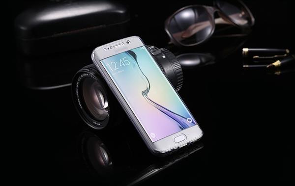 Grote foto samsung galaxy s6 edge dual tpu case 360 graden cover 2 in 1 transparant telecommunicatie mobieltjes