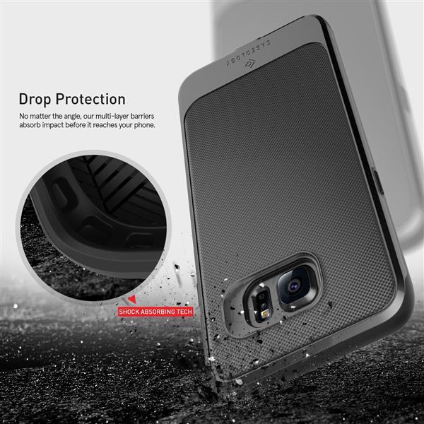 Grote foto caseology vault series samsung s6 edge plus zilver s6 edge plus screen protector telecommunicatie mobieltjes