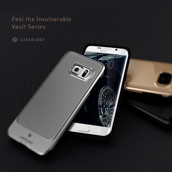 Grote foto caseology vault series samsung s6 edge plus zilver s6 edge plus screen protector telecommunicatie mobieltjes