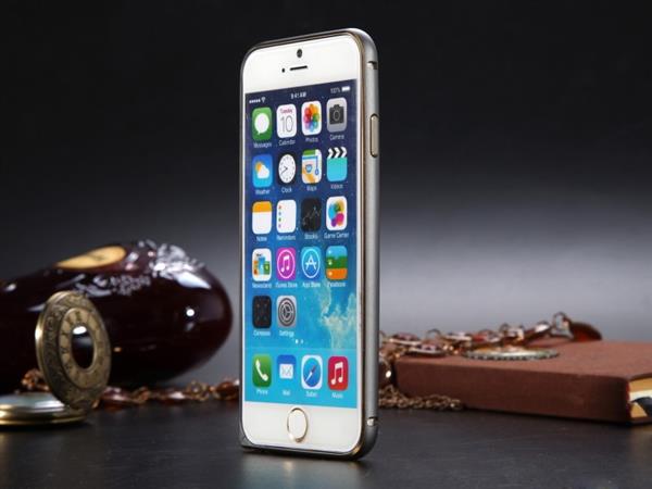 Grote foto luphie aluminium bumper pc achterkant iphone 6 grijs alleen iphone 6 telecommunicatie mobieltjes