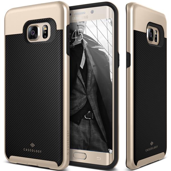 Grote foto caseology envoy series samsung galaxy s6 edge plus carbon fiber black telecommunicatie mobieltjes