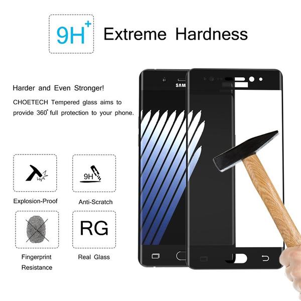 Grote foto professionele samsung galaxy note 7 tempered glass 3d design full screen coverage zwart telecommunicatie mobieltjes