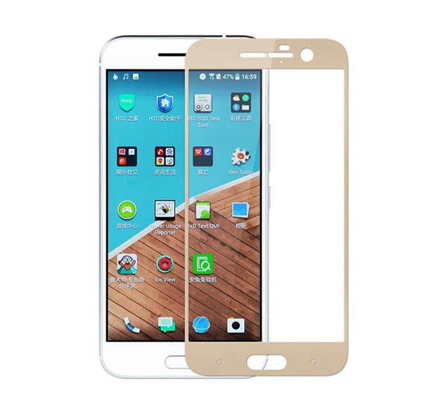 Grote foto professionele htc 10 tempered glass 3d curve design full screen coverage goud telecommunicatie mobieltjes