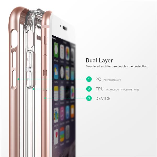 Grote foto caseology skyfall series iphone 6s 6 plus rose gold 1 gratis iphone 6s 6 plus screenprotector telecommunicatie mobieltjes