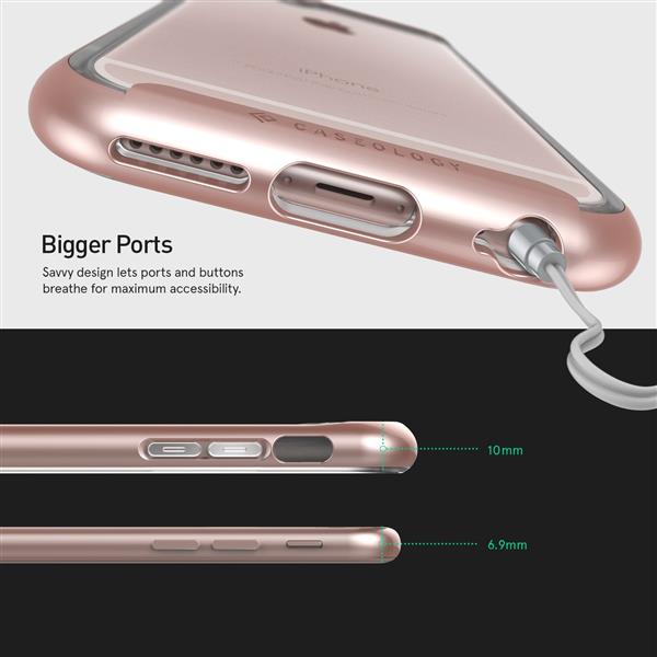 Grote foto caseology skyfall series iphone 6s 6 plus rose gold 1 gratis iphone 6s 6 plus screenprotector telecommunicatie mobieltjes