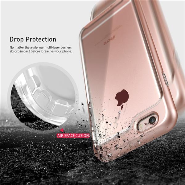 Grote foto caseology skyfall series iphone 6s 6 plus rose gold 1 gratis iphone 6s 6 plus screenprotector telecommunicatie mobieltjes