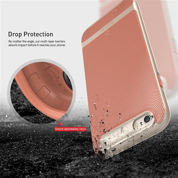 Grote foto caseology wavelength series iphone 6s 6 plus coral pink iphone 6s 6 plus screenprotector telecommunicatie mobieltjes