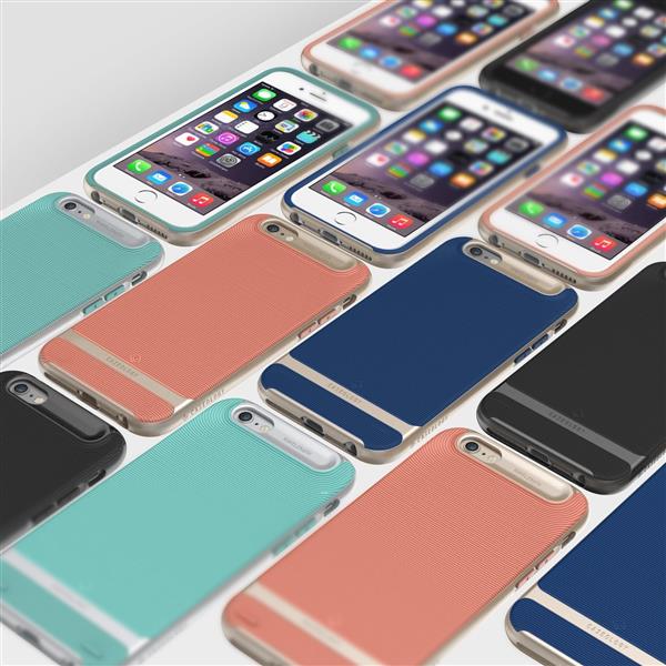 Grote foto caseology wavelength series iphone 6s 6 plus coral pink iphone 6s 6 plus screenprotector telecommunicatie mobieltjes