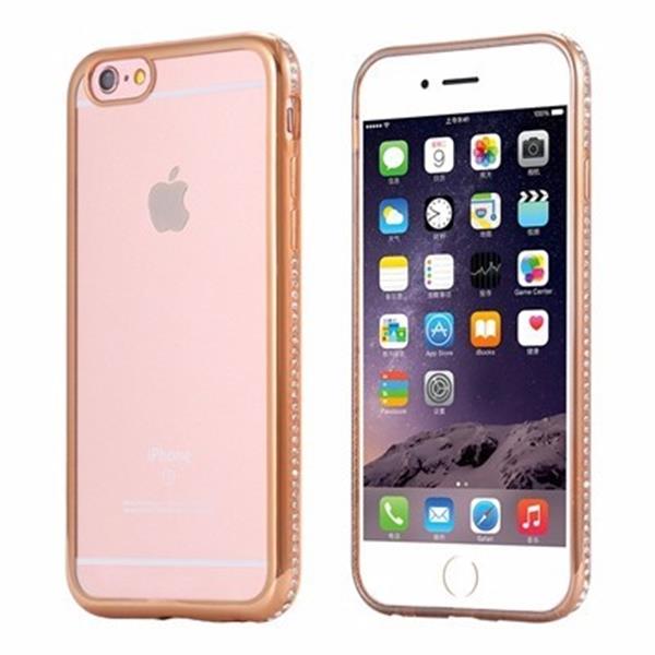 Grote foto crystal diamant iphone 6s 6 bling case transparant goud telecommunicatie mobieltjes