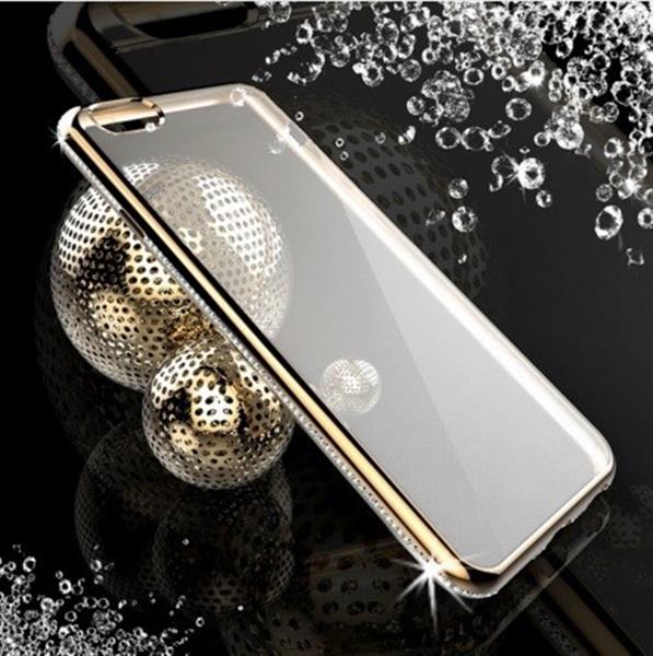Grote foto crystal diamant iphone 6s plus 6 plus bling case transparant zilver telecommunicatie mobieltjes
