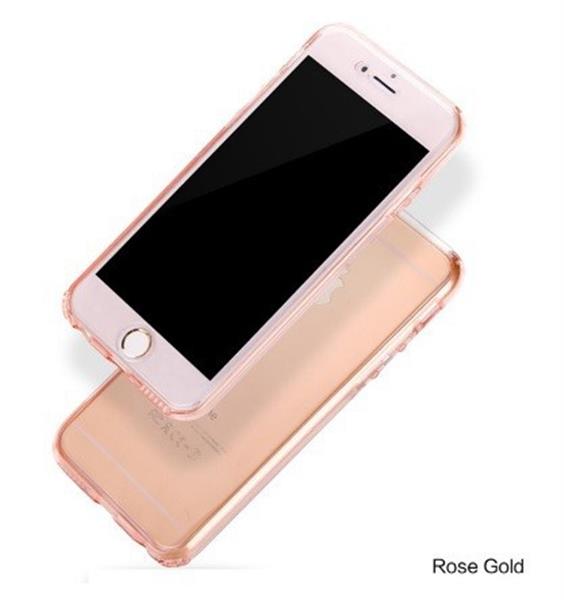 Grote foto iphone 7 dual tpu case 360 graden cover 2 in 1 transparant rose gold telecommunicatie mobieltjes