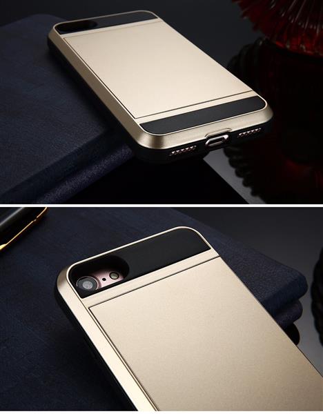 Grote foto iphone 7 arc card case premium protection goud telecommunicatie mobieltjes