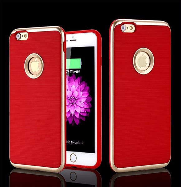 Grote foto motomo 3 in 1 luxe slim hybrid design case iphone 7 rood goud iphone 7 tempered glass telecommunicatie mobieltjes
