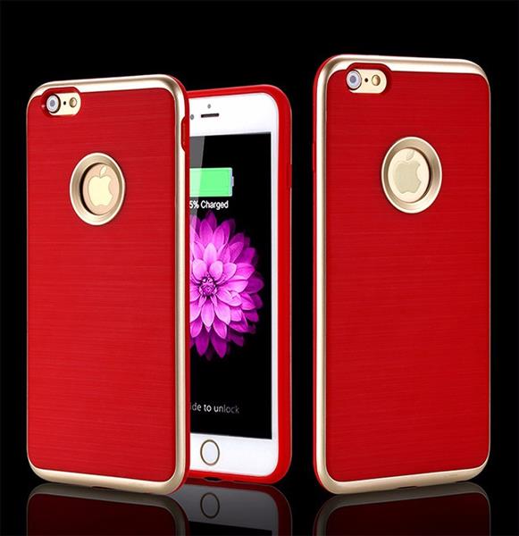 Grote foto motomo 3 in 1 luxe slim hybrid design case iphone 7 plus rood goud iphone 7 plus tempered gla telecommunicatie mobieltjes