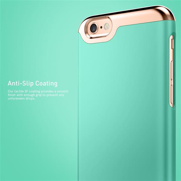 Grote foto caseology savoy series iphone 6s plus 6 plus turquoise mint tempered glass screenprotector telecommunicatie mobieltjes