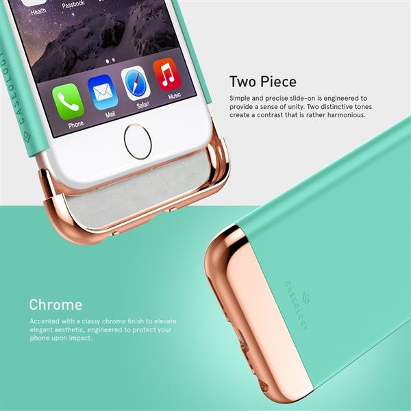 Grote foto caseology savoy series iphone 6s plus 6 plus turquoise mint tempered glass screenprotector telecommunicatie mobieltjes