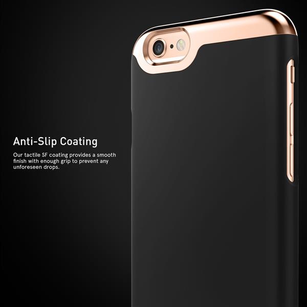 Grote foto caseology savoy series iphone 6s 6 black tempered glass screenprotector telecommunicatie mobieltjes