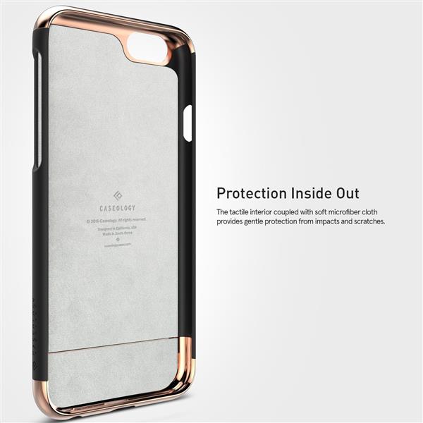 Grote foto caseology savoy series iphone 6s 6 black tempered glass screenprotector telecommunicatie mobieltjes