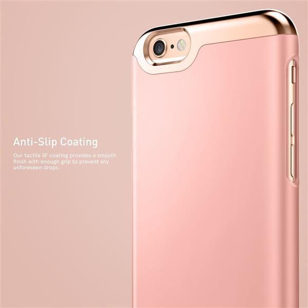 Grote foto caseology savoy series iphone 6s 6 rose gold tempered glass screenprotector telecommunicatie mobieltjes