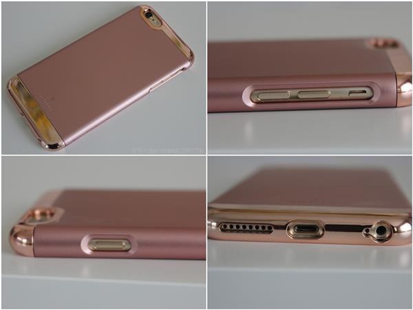 Grote foto caseology savoy series iphone 6s 6 rose gold tempered glass screenprotector telecommunicatie mobieltjes