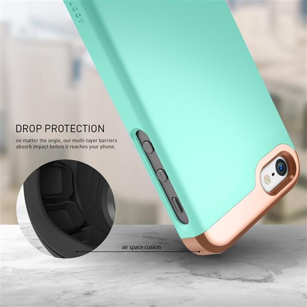 Grote foto caseology savoy series iphone se 5s 5 turquiose mint screenprotector telecommunicatie mobieltjes