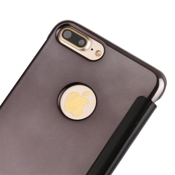 Grote foto iphone 7 plus spiegel flip mirror cover zwart telecommunicatie mobieltjes