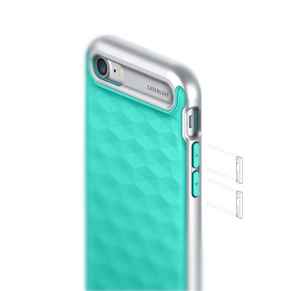 Grote foto caseology parallax series shock proof grip case iphone 8 7 turquiose mint screenprotector telecommunicatie mobieltjes