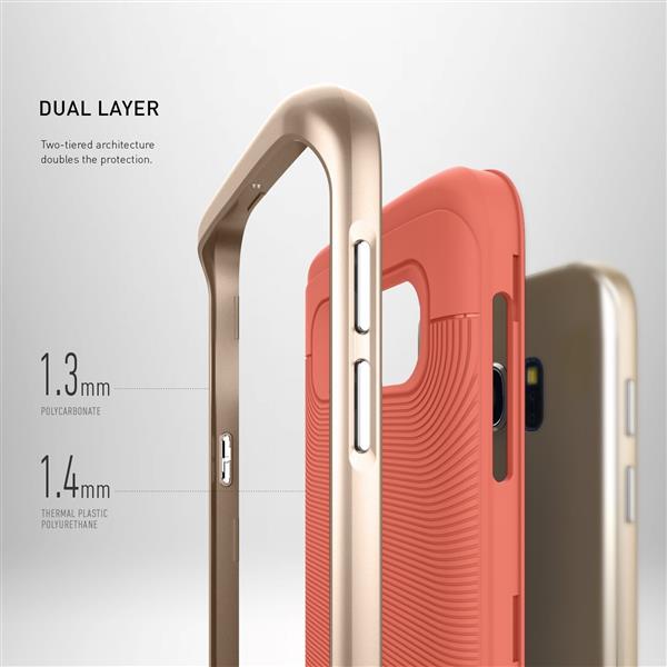 Grote foto caseology wavelength series shock proof grip cover samsung s7 case coral pink s7 screen protecto telecommunicatie mobieltjes