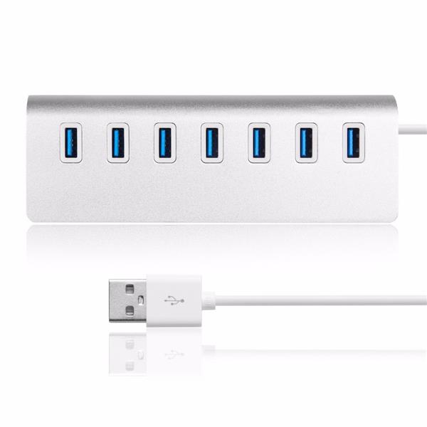 Grote foto 7 poort luxe premium aluminium usb 3.0 hub switch splitter verdeler plug play computers en software overige computers en software