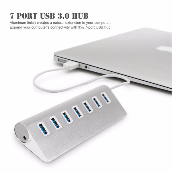 Grote foto 7 poort luxe premium aluminium usb 3.0 hub switch splitter verdeler plug play computers en software overige computers en software