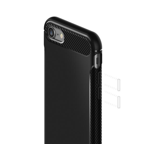 Grote foto caseology vault series shock proof grip case iphone 8 7 black screenprotector telecommunicatie mobieltjes